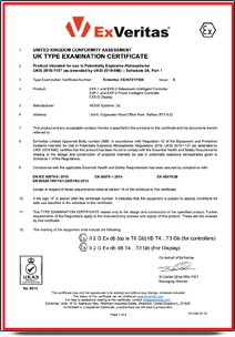 cert exveritas 23ukex1739x issue 0