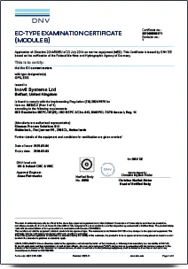 gps exs type approval for 15ppm dnv signed